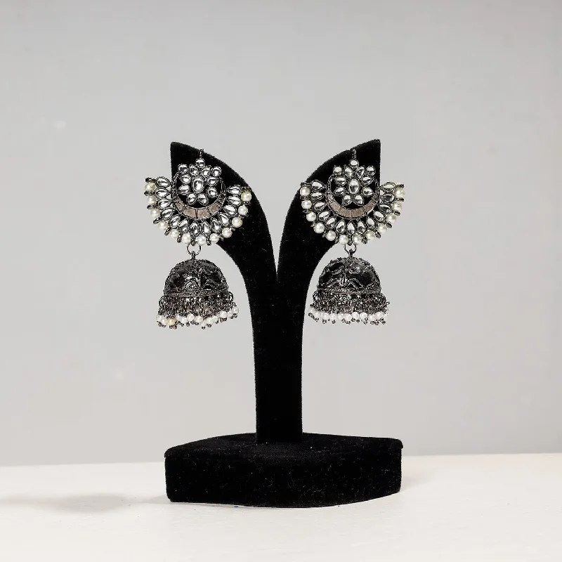 Modern Jewelry At Exclusive Discounts – Shop Today Antique Finish Oxidised German Silver Beadwork Earrings
