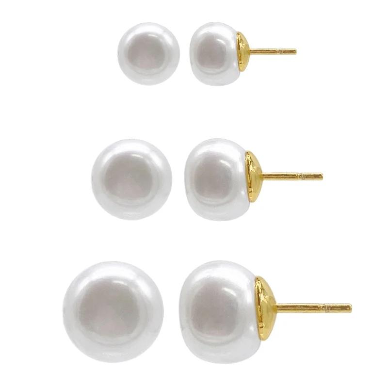 Shop Stylish Jewelry Now And Save Big Adornia Freshwater Pearl Stud Set gold