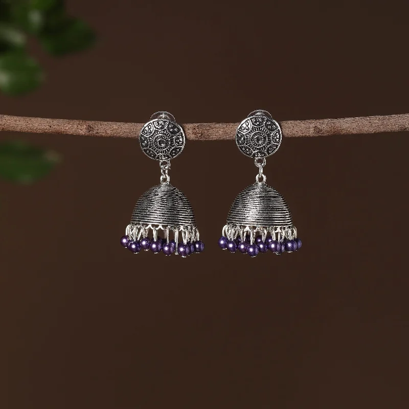 Huge Savings On Premium Jewelry Styles Anaya German Silver Beaded Jhumki Earrings