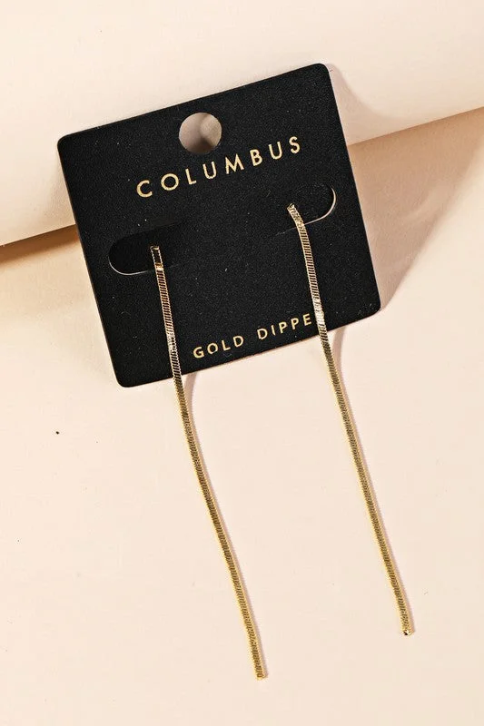 Personalized Engraved Jewelry For Meaningful Gifts Dangle in Gold - Earrings