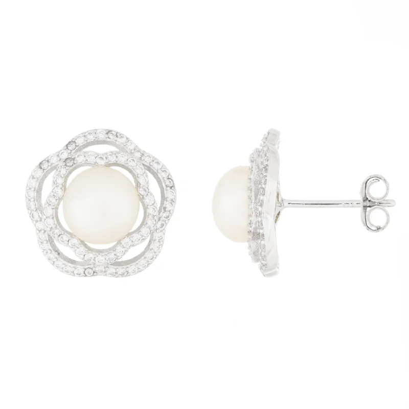 Elegant Jewelry Pieces At Unbelievable Prices Sterling Silver 7-7.5mm Freshwater Pearl Stud Earrings