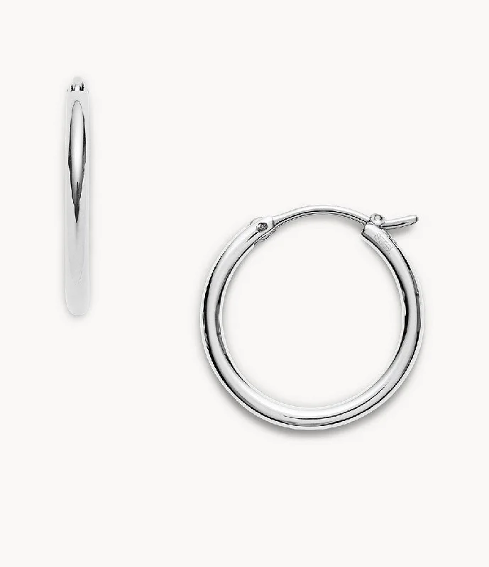 Exclusive Jewelry Offers – Shine For Less Fossil Women's Stainless Steel Hoop Earring