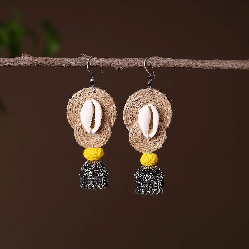 Muskan German Silver Jute Jhumki Earrings