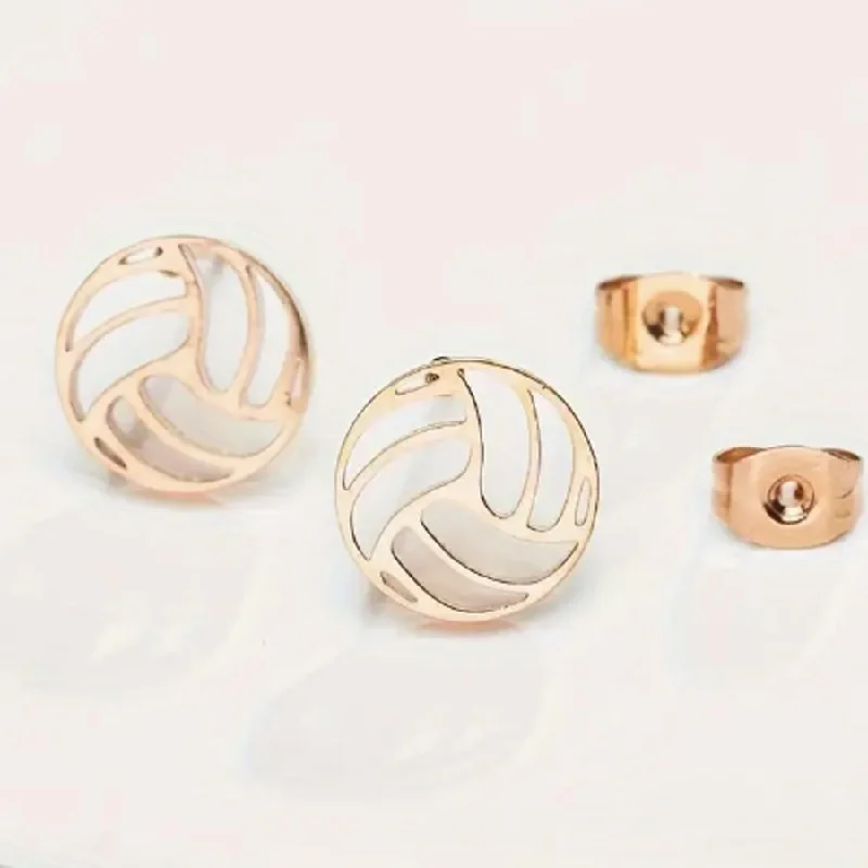 Fine Jewelry, Limited-Time Offers Available Rose Gold Volleyball Earrings