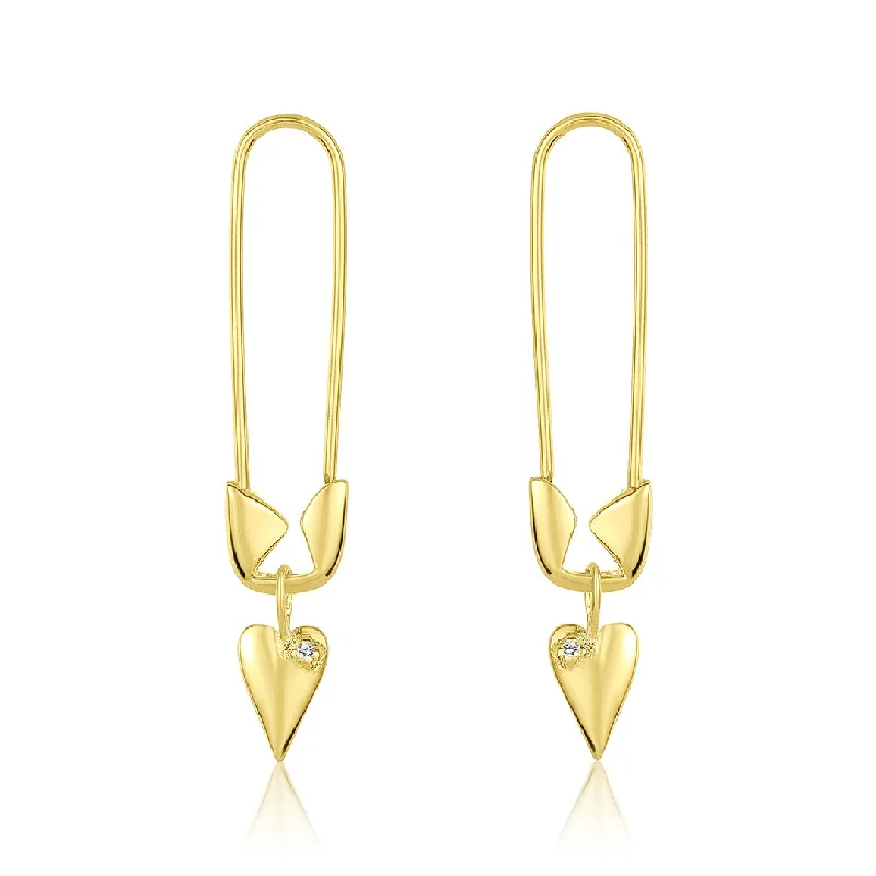 Stunning Jewelry At A Fraction Of The Price Adornia  Safety Pin Dangle Earrings  gold