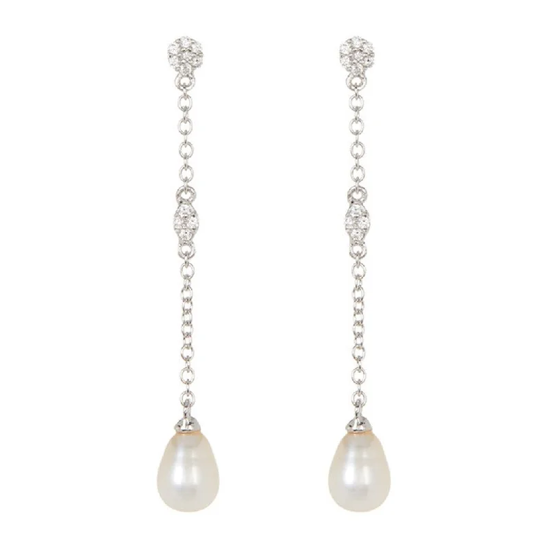 Elegant Jewelry At Unbeatable Offers – Shop Before It's Gone Adornia Freshwater Pearl and Crystal Drop Earrings silver