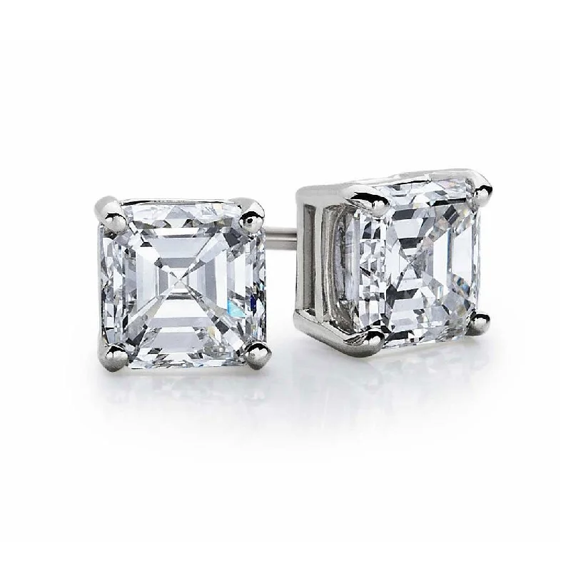 Special Offers On Handcrafted And Designer Jewelry Suzy Levian Sterling Silver Asscher-Cut Cubic Zirconia 6mm 2.50 cttw Stud Earrings