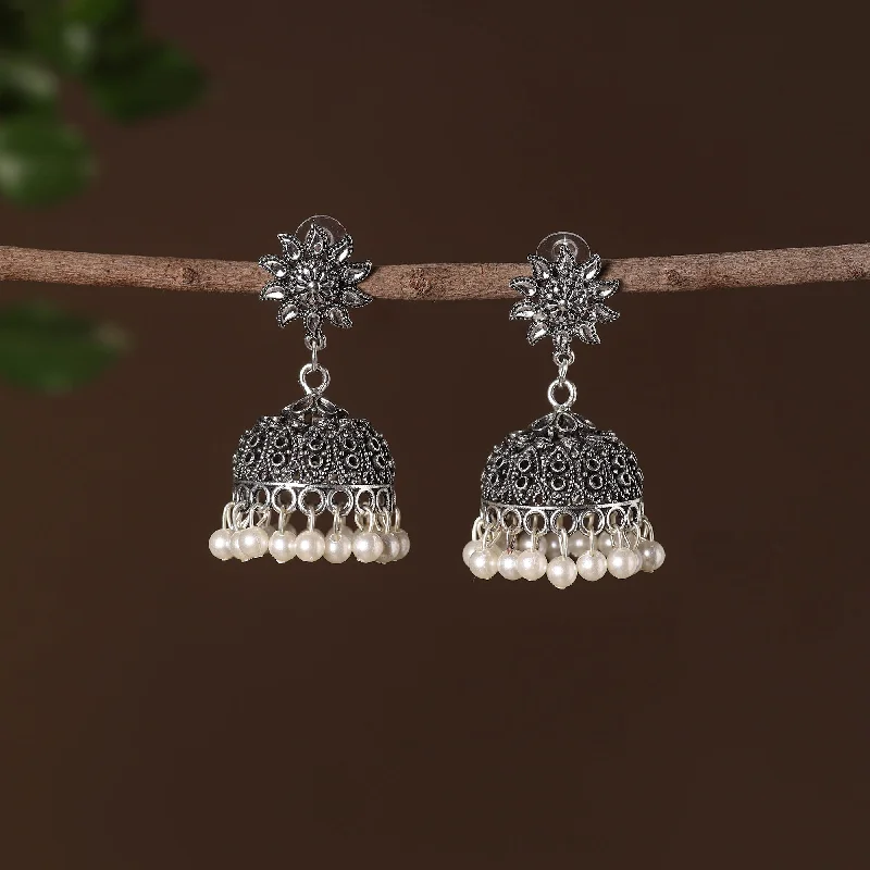 Shine In Style – Shop Jewelry Discounts Today Vedika German Silver Beaded Jhumki Earrings Shine In Style – Shop Jewelry Discounts Today Vedika German Silver Beaded Jhumki Earrings