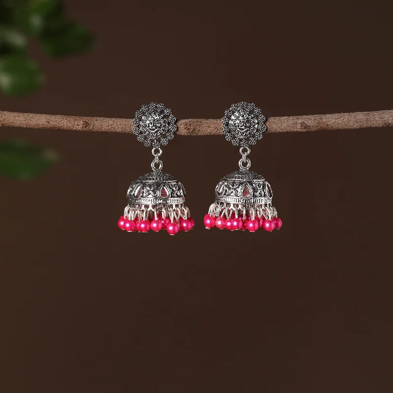 Elegant Necklaces And Bracelets At Limited-Time Offers Zara German Silver Beaded Jhumki Earrings Elegant Necklaces And Bracelets At Limited-Time Offers Zara German Silver Beaded Jhumki Earrings