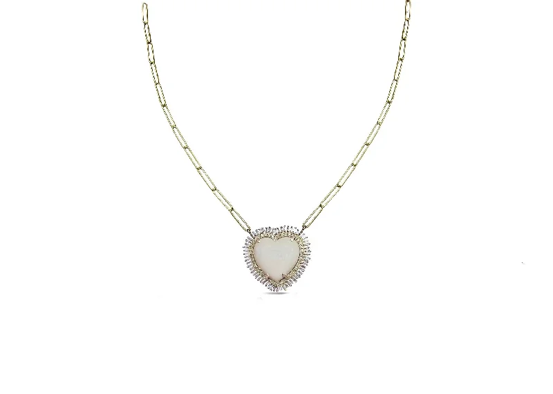 Premium Jewelry At Promotional Prices – Shine Today 14K Baguette Walrus Tusk Heart Charm Necklace Premium Jewelry At Promotional Prices – Shine Today 14K Baguette Walrus Tusk Heart Charm Necklace