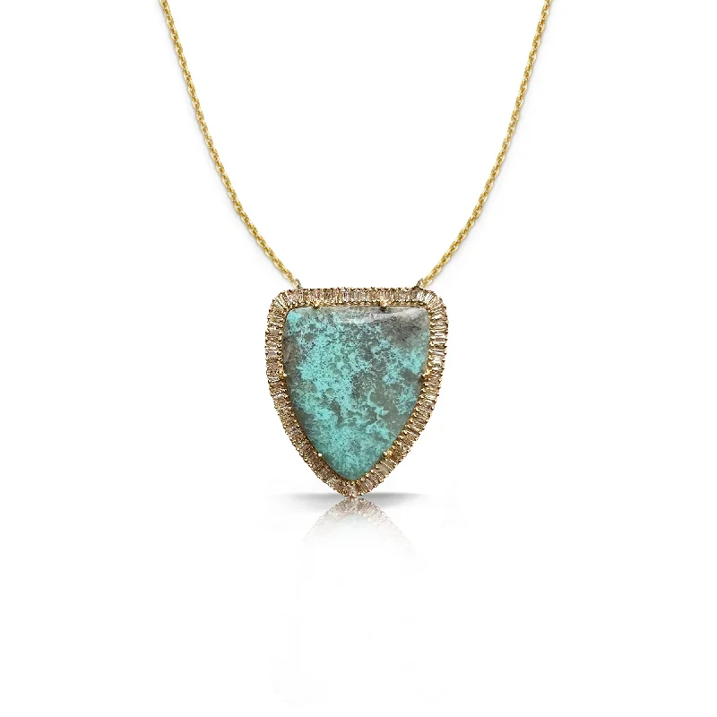Limited-Time Jewelry Discounts – Shine Without The Splurge 14k Turquoise Baguette Shield Necklace Limited-Time Jewelry Discounts – Shine Without The Splurge 14k Turquoise Baguette Shield Necklace