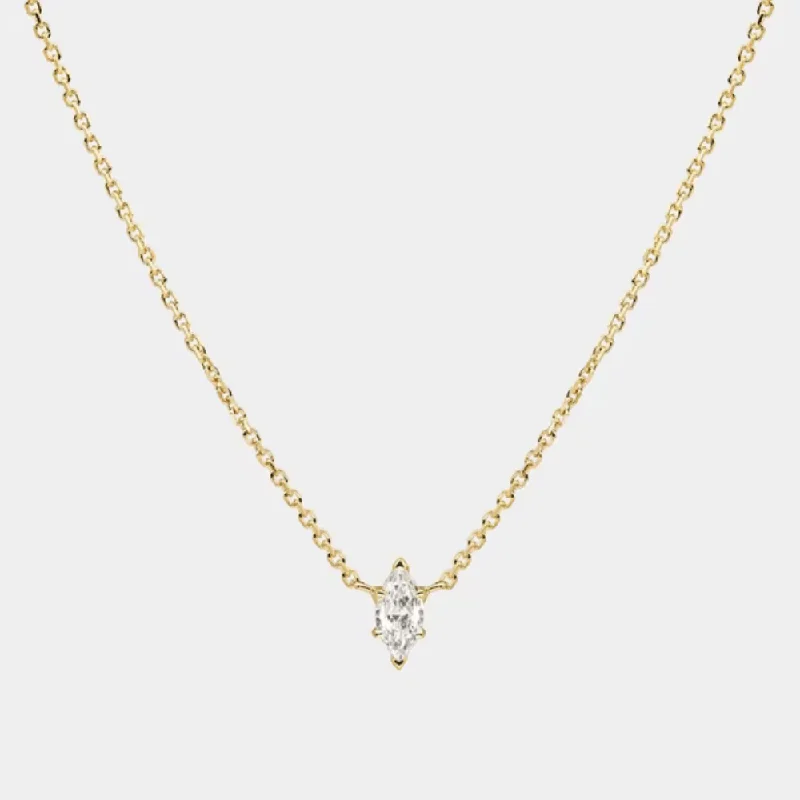 Fashion-Forward Jewelry At Exclusive Discounts 18K Gold Plated Sterling Silver Dainty Cable Chain Necklace with Marquise-Cut Cubic Zirconia Pendant Fashion-Forward Jewelry At Exclusive Discounts 18K Gold Plated Sterling Silver Dainty Cable Chain Necklace with Marquise-Cut Cubic Zirconia Pendant