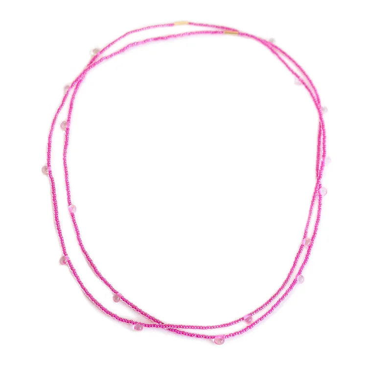 Don't Miss Out – Shop Elegant Jewelry For Less Candy Chokers / Set of 2 / Magenta