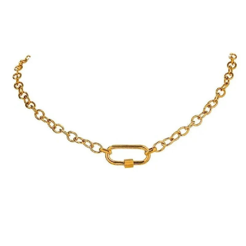 Flash Sale On Exquisite Jewelry – Don't Miss Out Gold Link Chain with Carabiner Necklace Flash Sale On Exquisite Jewelry – Don't Miss Out Gold Link Chain with Carabiner Necklace