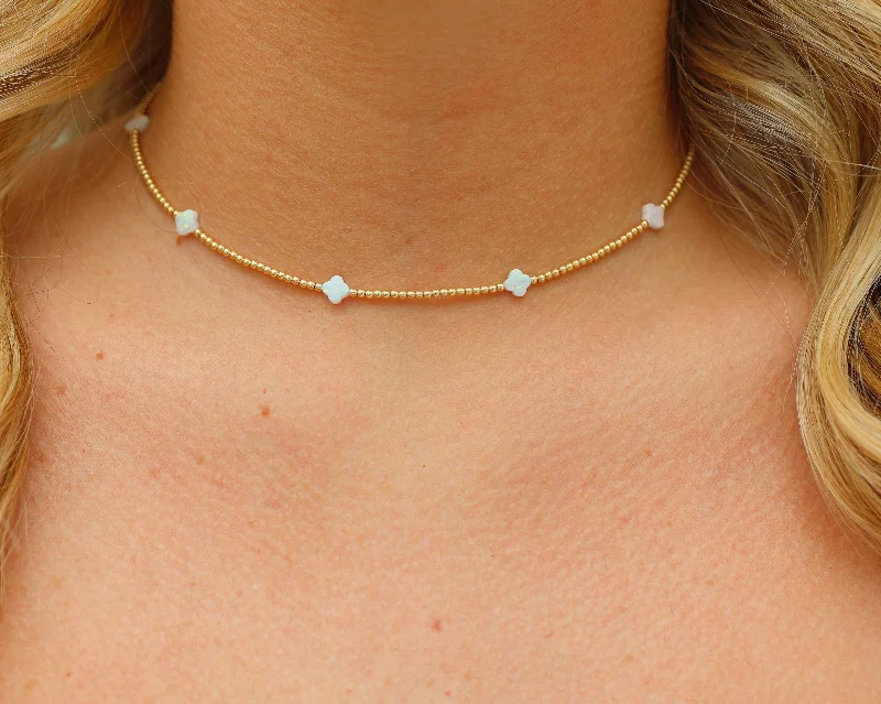 Luxury Meets Affordability – Jewelry Sale Now Live "CLOVER BTY" Opal with Gold Filled Ball Beaded Necklace Luxury Meets Affordability – Jewelry Sale Now Live "CLOVER BTY" Opal with Gold Filled Ball Beaded Necklace