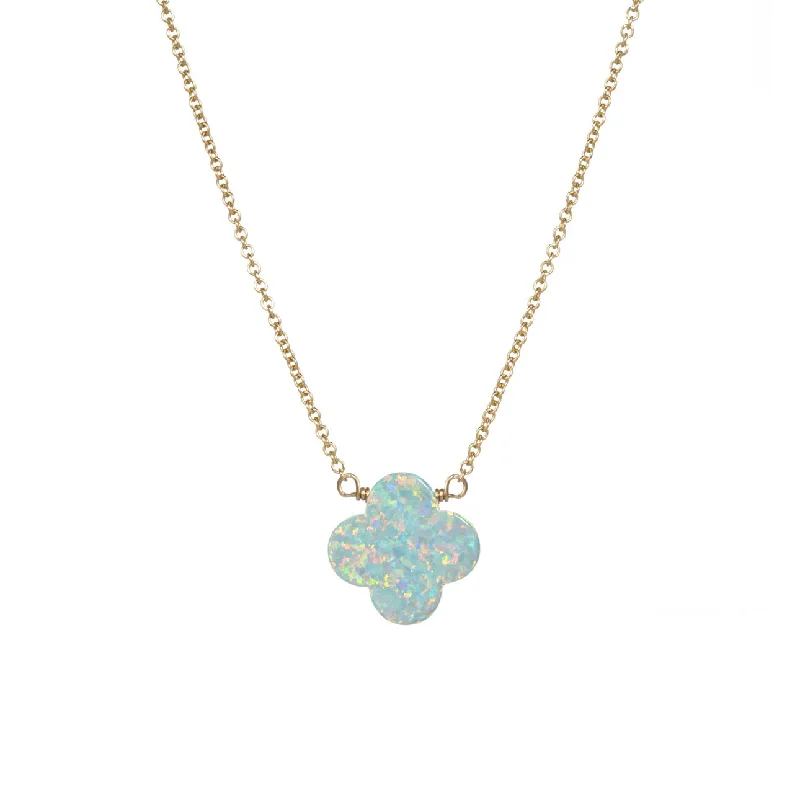 Exclusive Savings On Timeless Jewelry Pieces bara boheme | Large "CLOVER" Opal Necklace