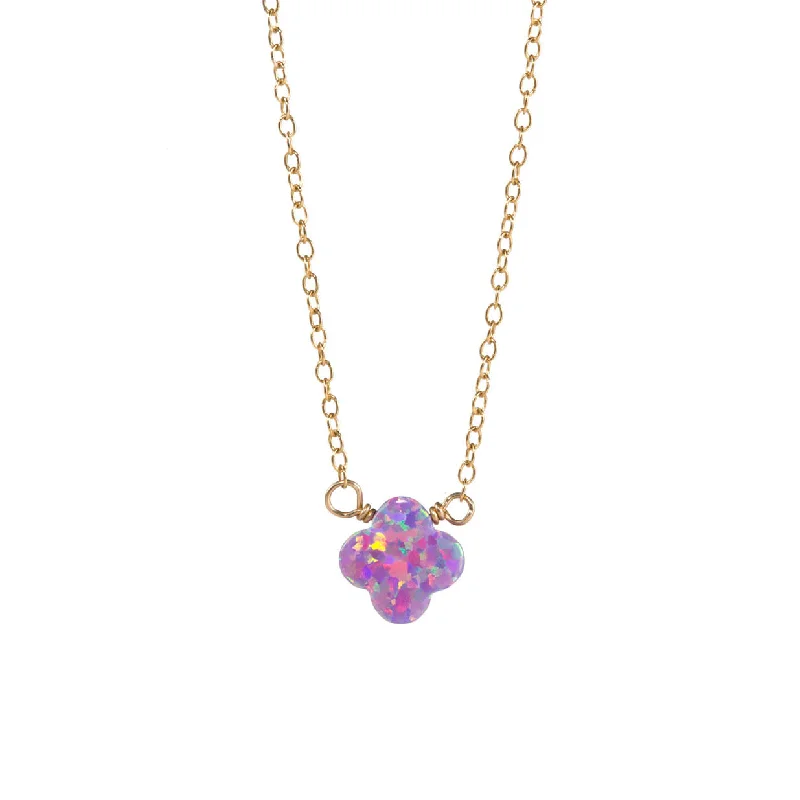 Get The Sparkle You Love At Prices You Adore bara boheme | Medium "CLOVER" Opal Necklace