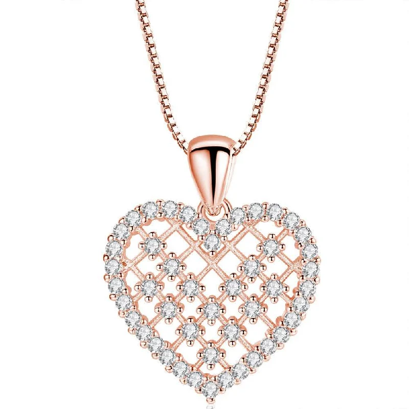 Don't Miss Out – Shop Elegant Jewelry For Less Crystal Heart Necklace for Women in Rose or White Gold Don't Miss Out – Shop Elegant Jewelry For Less Crystal Heart Necklace for Women in Rose or White Gold