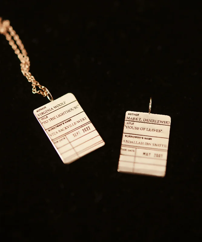 Seasonal Jewelry Deals – Elevate Your Style Customizable Library Card Necklace