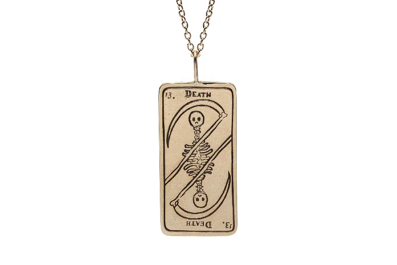 Last Chance To Shop High-End Jewelry At Markdown Prices Death Tarot Card Necklace