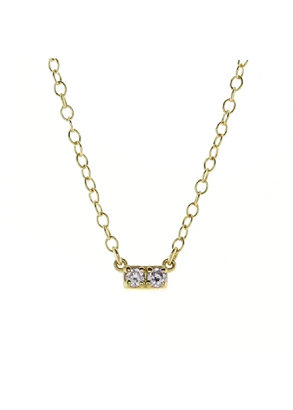 Exclusive Jewelry Discounts – Shop Now For Savings TWO DIAMOND SIGNIFICANCE BAR NECKLACE