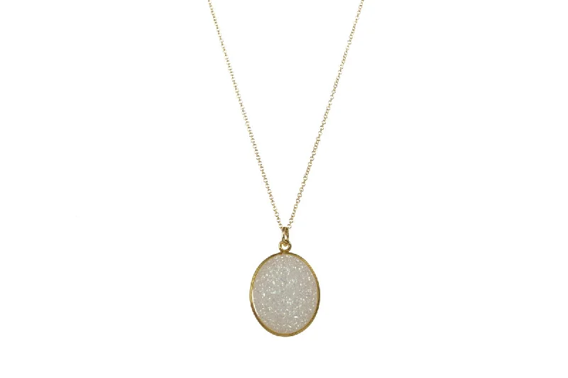 Must-Have Jewelry At Unbelievable Discounts DRUZY OVAL SPS NECKLACE - LARGE