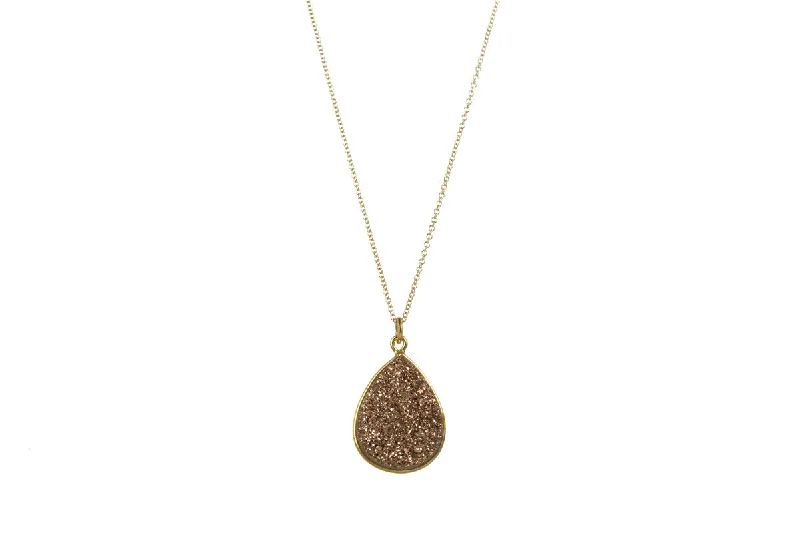 Celebrate Every Occasion With Sparkling Savings Druzy TEARDROP SPS necklace