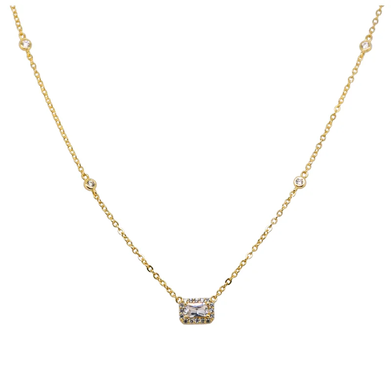 Special Sale On Handcrafted Jewelry – Shop Today "EMILY" Baguette Solitaire CZ Necklace Special Sale On Handcrafted Jewelry – Shop Today "EMILY" Baguette Solitaire CZ Necklace