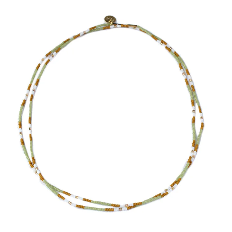 Dainty Floral Jewelry For Feminine Elegance Eva Chokers Set of 2 / Pistachio