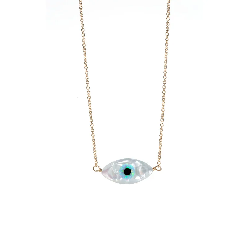 Affordable Glamour – Premium Jewelry At Special Prices bara boheme | Oval "EVIL EYE" Opal Necklace