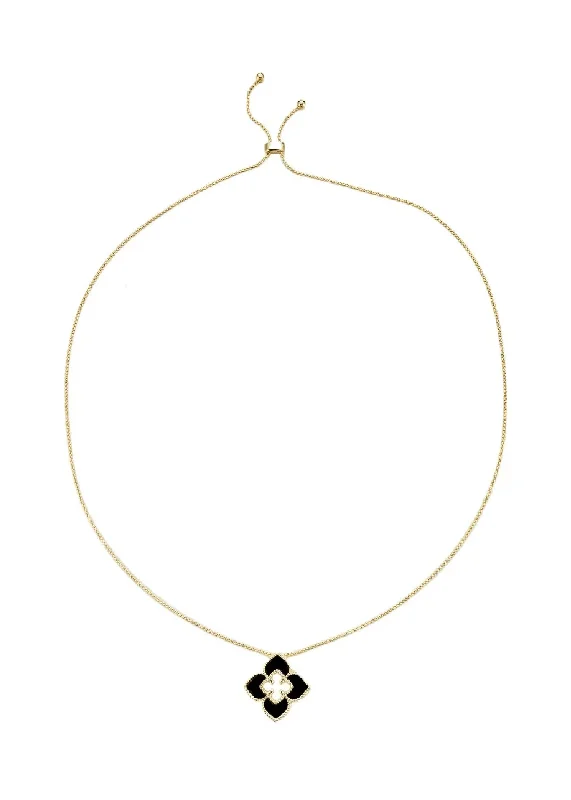 Unmissable Jewelry Discounts – Elevate Your Look For Less FLORET STATION NECKLACE - ONYX