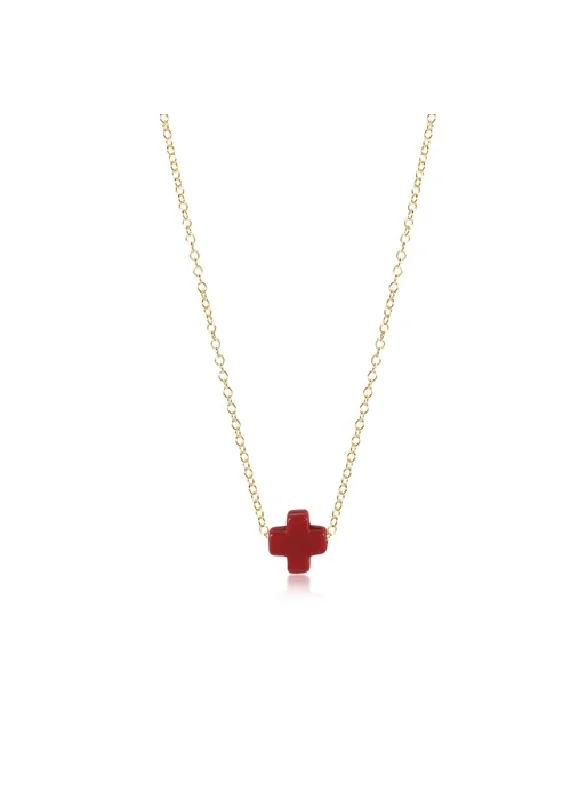 Shop Dazzling Jewelry At The Best Prices SIGNATURE CROSS NECKLACE - RED