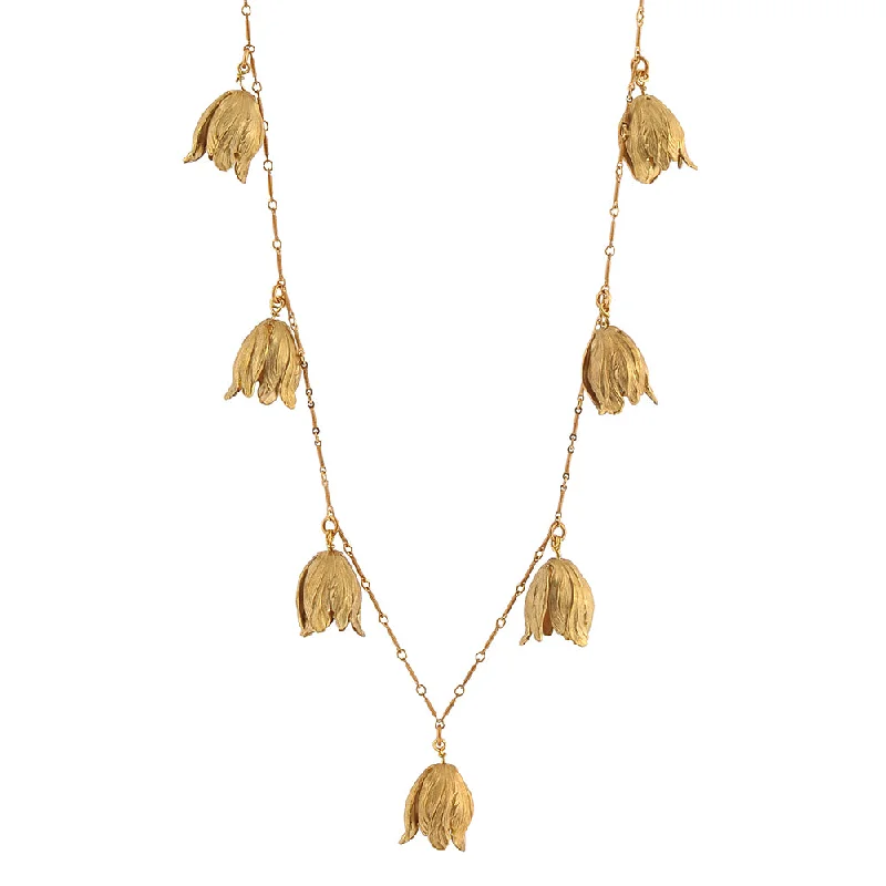 Special Offers On Handcrafted And Designer Jewelry Gold Tulip Necklace