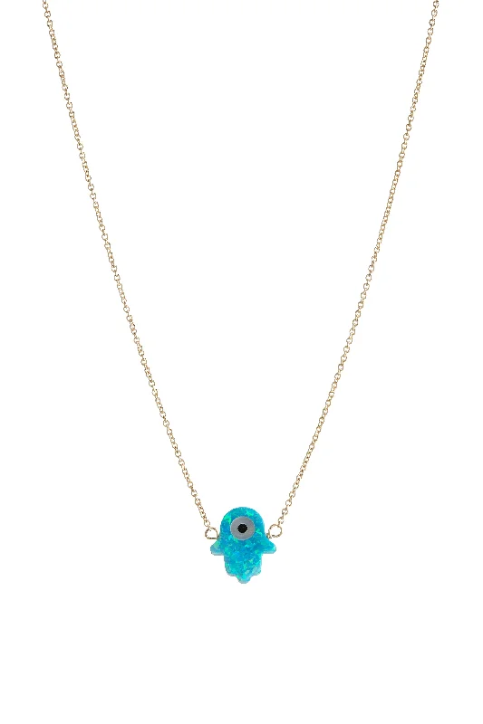 Must-Have Jewelry Pieces At Reduced Prices bara boheme | Small "HAMSA" Opal Necklace Must-Have Jewelry Pieces At Reduced Prices bara boheme | Small "HAMSA" Opal Necklace