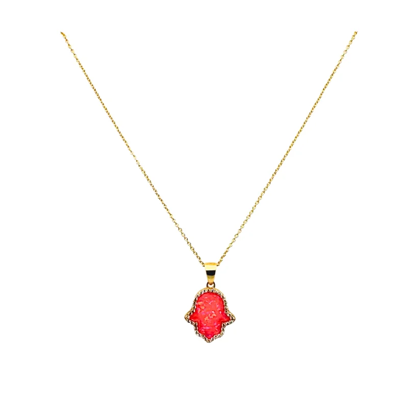 Limited Stock On Premium Jewelry At Low Prices "HAMSA" CZ PAVE NECKLACE - LARGE