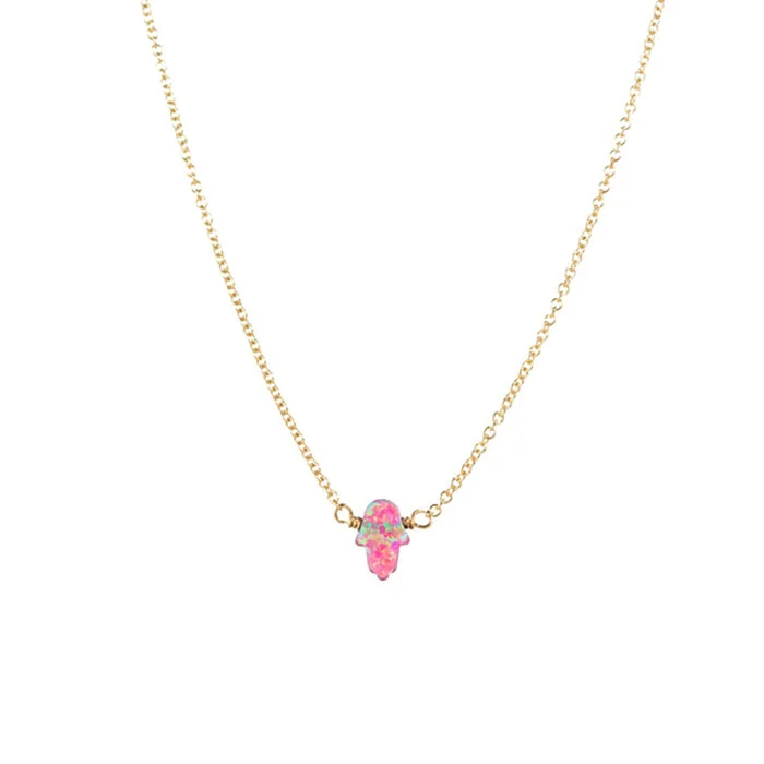 Beautiful Jewelry, Breathtaking Discounts – Hurry In bara boheme | Small "HAND" Opal Necklace