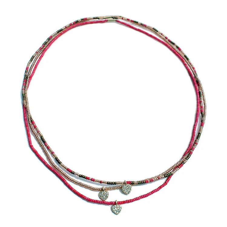 Elegant Jewelry At Unbeatable Offers – Shop Before It's Gone Heart Chokers set of 3 / Red