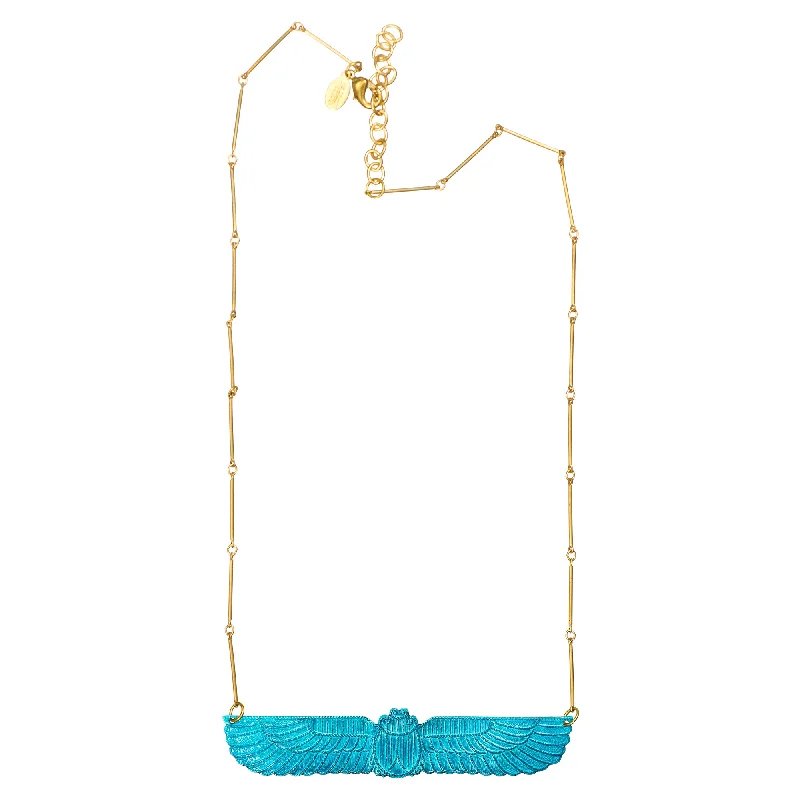 Trending Jewelry Styles Now At Limited-Time Discounts Irtyu Winged Scarab Necklace