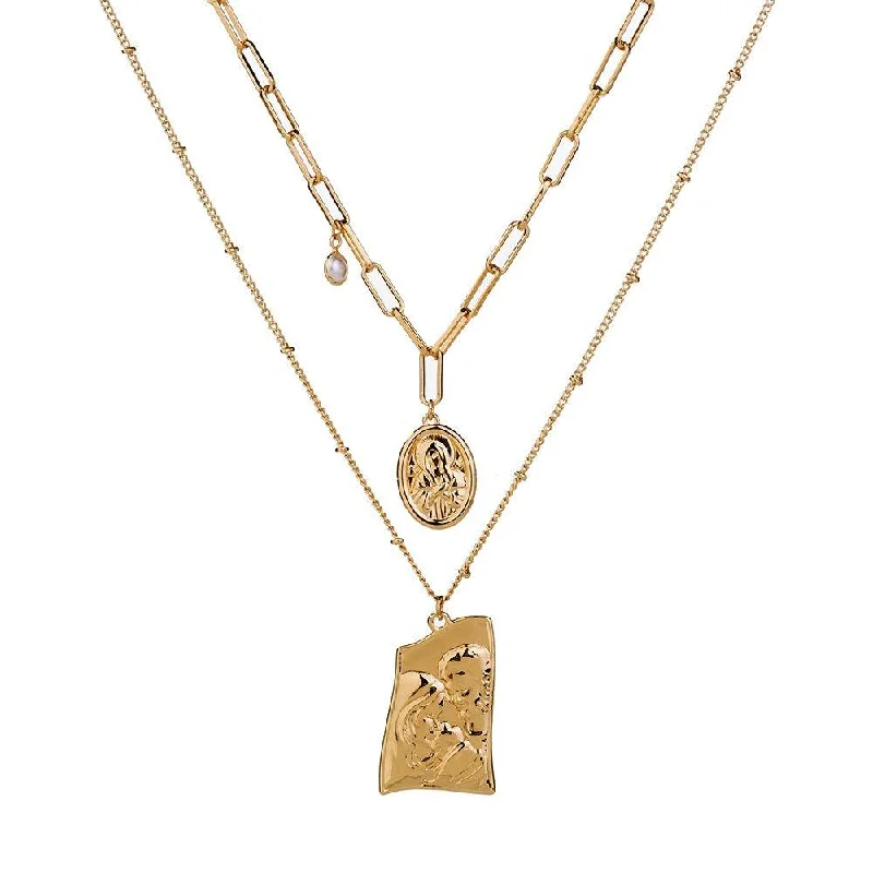 Unmissable Discounts On Timeless Jewelry Pieces Jesus Pendant Layered Necklace