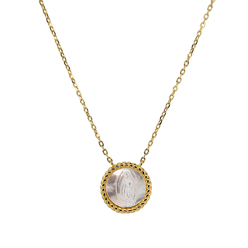 The Ultimate Jewelry Sale – Shop Premium Styles "MADELEINE" Virgin Mary Round MOP Necklace The Ultimate Jewelry Sale – Shop Premium Styles "MADELEINE" Virgin Mary Round MOP Necklace