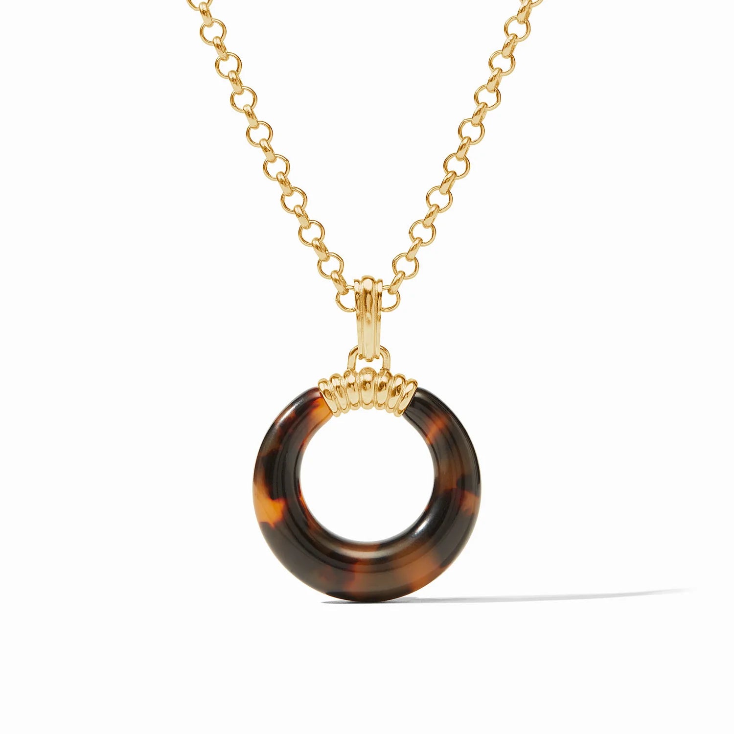 High-Quality Gemstone Jewelry For Special Occasions MADISON STATEMENT PENDANT NECKLACE - TORTOISE SHELL