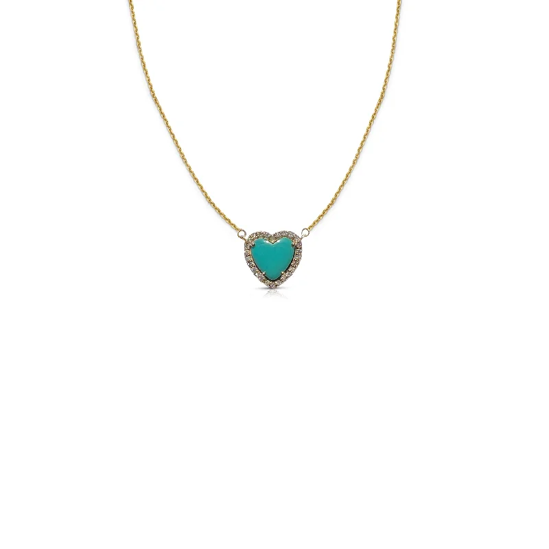 Get The Best Deals On Timeless Jewelry Pieces Mini 14k Turquoise Heart Necklace