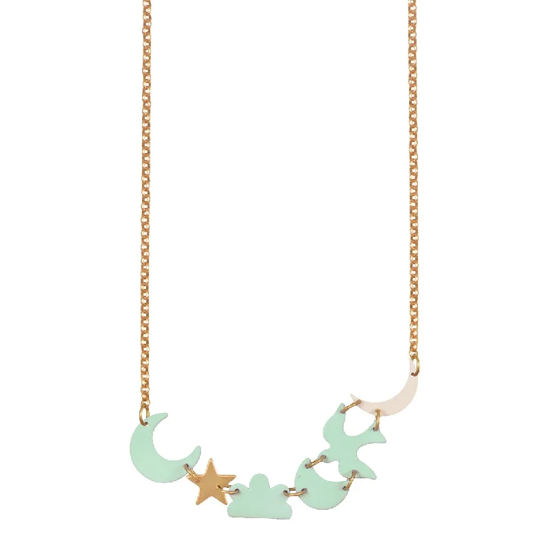 Timeless Jewelry At Special Discount Rates Mint Night Sky Necklace