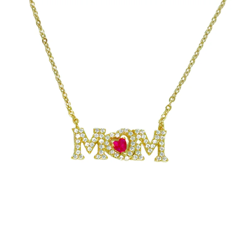 Final Call For Exquisite Jewelry At Reduced Rates "MOM + Ruby" Pave CZ Necklace