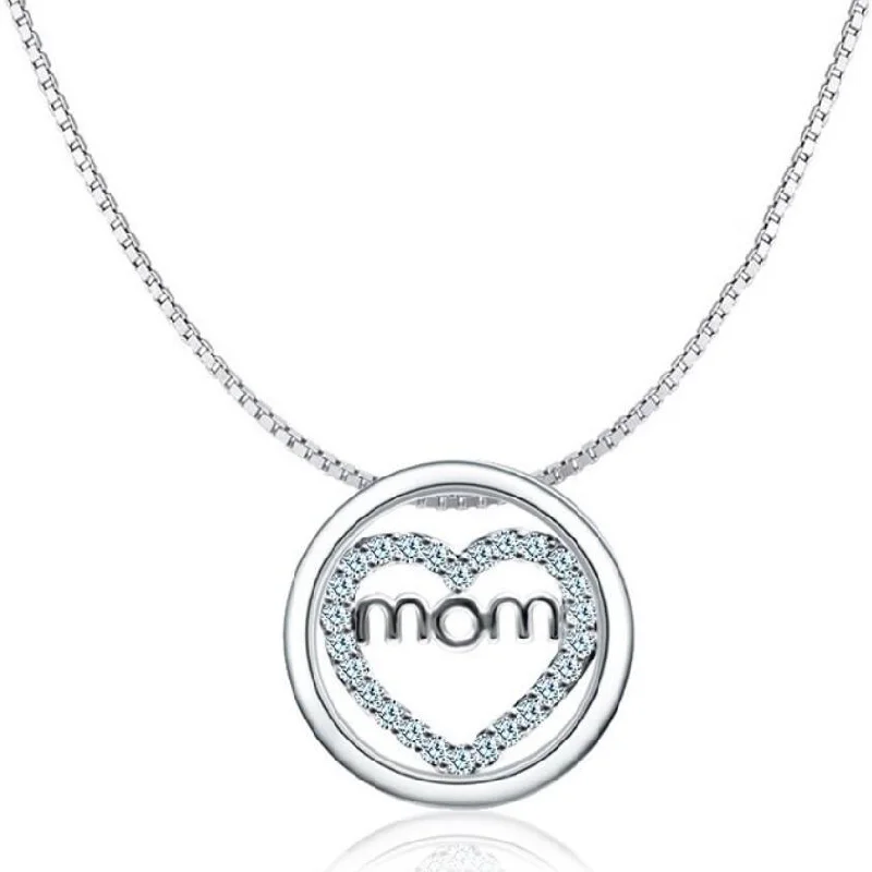Affordable Luxury Jewelry – Style At A Great Price Mom Necklace Heart Circle Of Love Silver Finished Necklace Affordable Luxury Jewelry – Style At A Great Price Mom Necklace Heart Circle Of Love Silver Finished Necklace