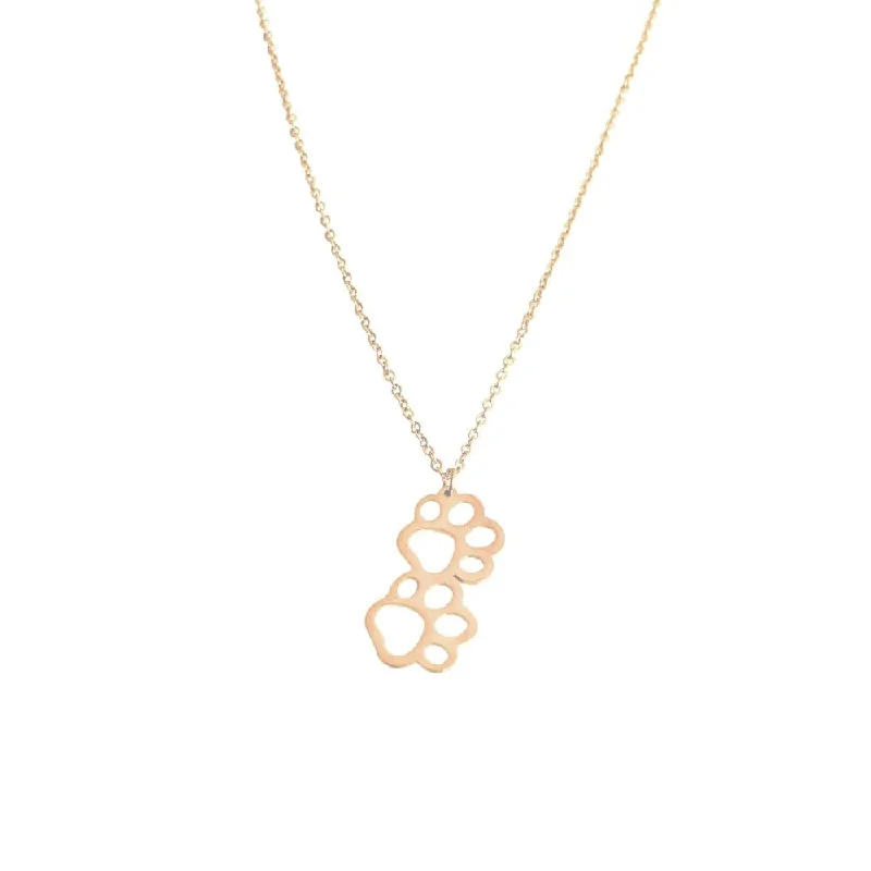 Your Dream Jewelry At Dream Prices Paw Print Pendant Necklace – 18K Gold & Silver-Plated Options for Pet Lovers Your Dream Jewelry At Dream Prices Paw Print Pendant Necklace – 18K Gold & Silver-Plated Options for Pet Lovers