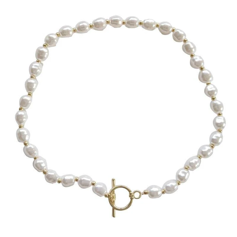 Personalized Engraved Jewelry For Meaningful Gifts Pearl Choker Necklace Faux Pearl Necklace Personalized Engraved Jewelry For Meaningful Gifts Pearl Choker Necklace Faux Pearl Necklace