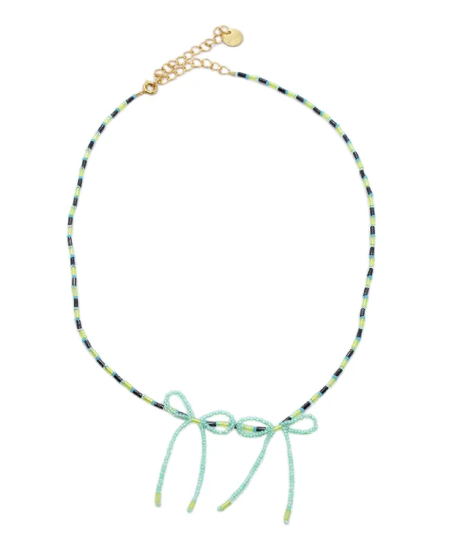 Buy More, Save More On Stunning Jewelry Pieces Petite Bow Necklace / Mint