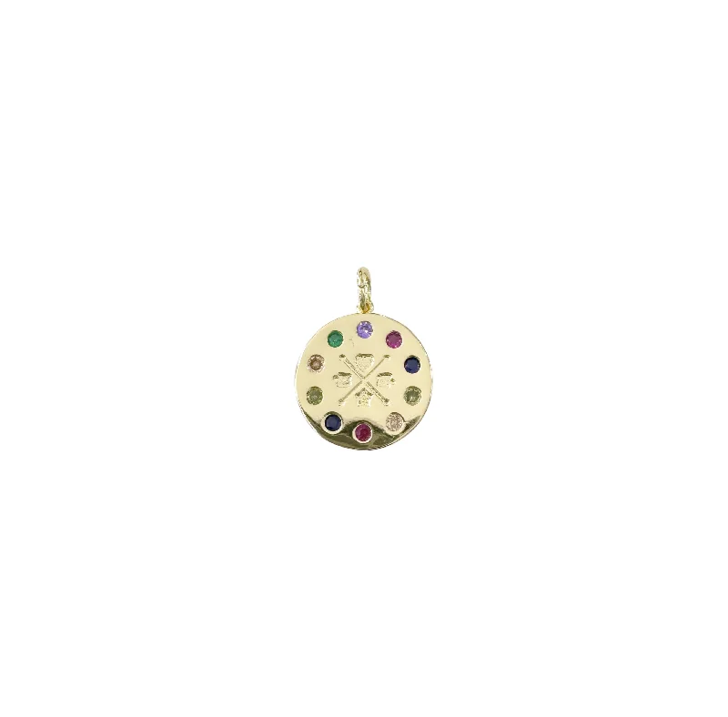Elevate Your Outfit With Discounted Statement Jewelry Rainbow Coin Charm