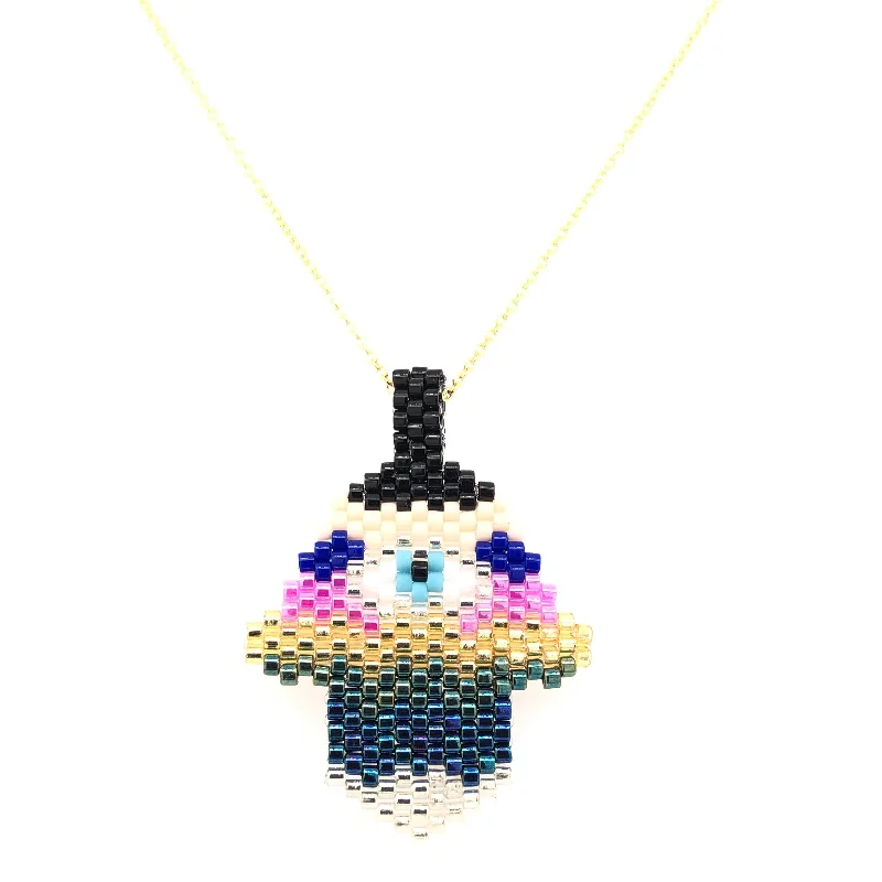 Best-Selling Jewelry Styles Now At Exclusive Discounts Seed Bead Hamsa XL Necklace
